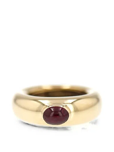 Pre-owned Chaumet 1980s Ruby-cabochon Ring In Gold