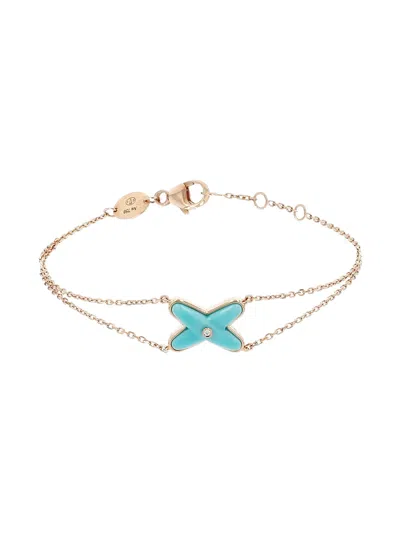 Pre-owned Chaumet 2020 Diamond Turquoise Bracelet In Pink