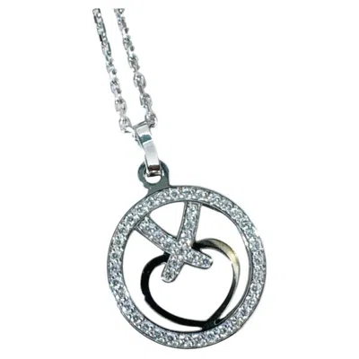 Pre-owned Chaumet Accroche-cœurs 18k White Gold Pavé Diamonds Necklace