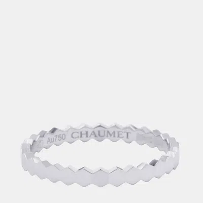 Pre-owned Chaumet Bee My Love Collection 18k White Gold Ring Eu 56