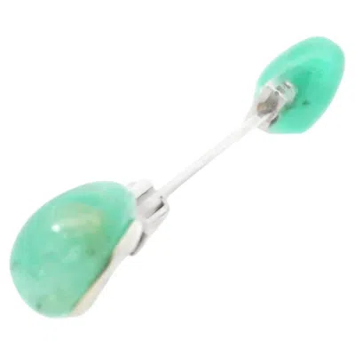 Pre-owned Chaumet Belle �poque Emerald And Diamond Jabot Pin, France, Ca. 1910 In Green