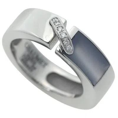 Pre-owned Chaumet Blue White Gold White Gold (18k) Band Ring () In Multi