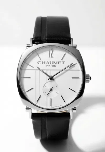 Chaumet Dandy Leather And Stainless Steel 38mm Watch In Black
