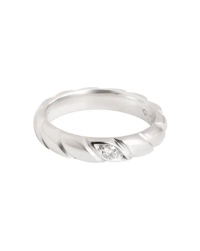 Chaumet Diamond Band In Platinum Ghi Vs2-si1 05 Ctw In Silver