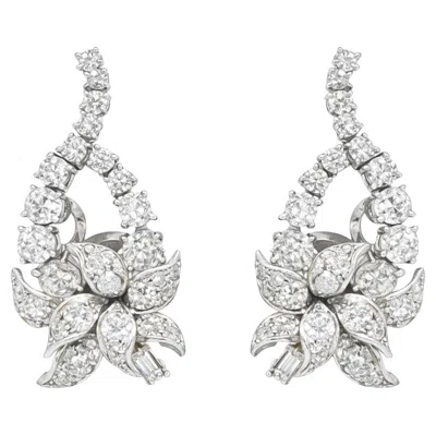 Pre-owned Chaumet Diamond Vintage Earrings In Multi