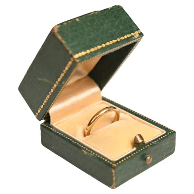 Pre-owned Chaumet French Gold Wedding Band. Plain Wedding Band 18k Yellow Gold Signed