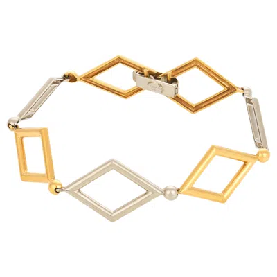 Pre-owned Chaumet French Vintage 18k Yellow And White Gold Bracelet
