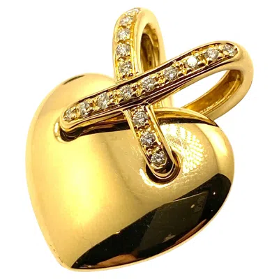 Pre-owned Chaumet Heart Gold And Diamonds Pendant In Multi