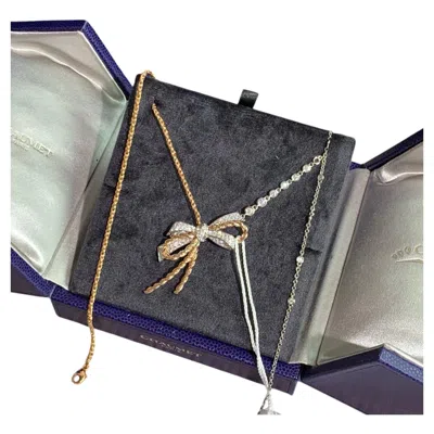 Pre-owned Chaumet Insolence Full Diamond Bow Necklace In Multi