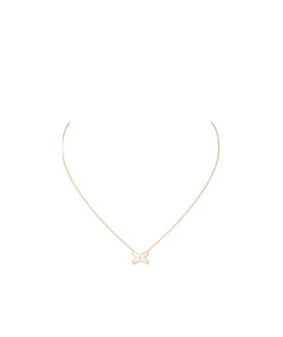 Chaumet Rose Gold, Diamond And Mother-of-pearl Jeux De Liens Pendant Necklace In White