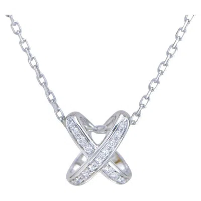 Pre-owned Chaumet Jeux De Liens Necklace Diamond 18k White Gold