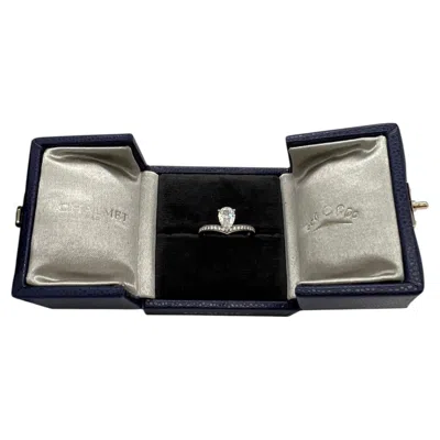 Pre-owned Chaumet Josephine Aigrette 18k White Gold Pear 1.01ct Diamond Tiara Band Ring