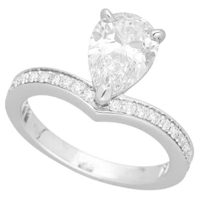 Pre-owned Chaumet Josephine Aigrette Gia 1.57ct D-vs1 Diamond Ring In Platinum Us - 4 3/4 In Multi