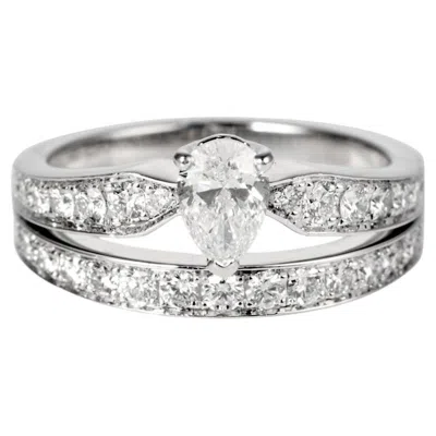 Pre-owned Chaumet Joséphine Pear Diamond Ring In Multi