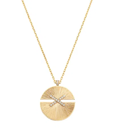 Chaumet Large Yellow Gold And Diamond Jeux De Liens Harmony Pendant Necklace