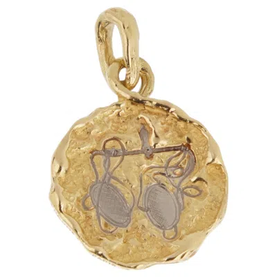 Pre-owned Chaumet Libra Zodiac 18k Yellow Gold Pendant Necklace