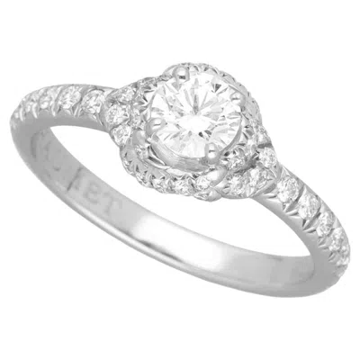 Pre-owned Chaumet Liens D'amour Solitaire Diamond 0.30ct D-vs1-3ex Platinum Ring Us 4 In Multi