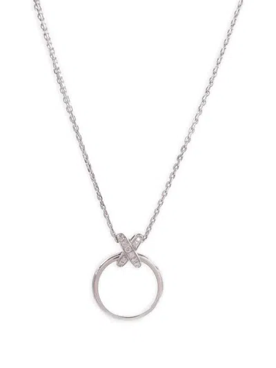 Pre-owned Chaumet Liens Diamond Necklace In Silver