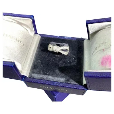 Pre-owned Chaumet Liens Séduction Pavé Diamonds Ring 18k White Gold Size 49