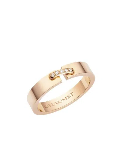 Chaumet Rose Gold And Diamond Liens De Évidence Wedding Ring In Yellow