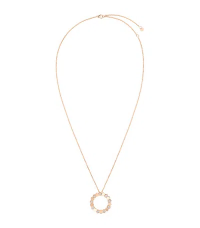 Chaumet Medium Rose Gold And Diamond Bee De  Pendant Necklace