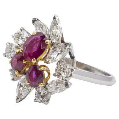 Pre-owned Chaumet Mid Century Ruby And Diamond Ring By  In Multi