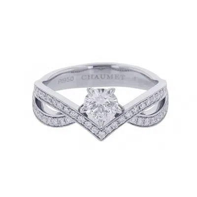 Pre-owned Chaumet Platinum 950 Band Ring () In Multi