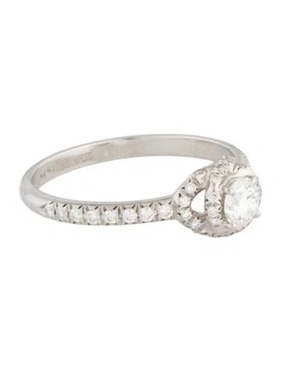 Pre-owned Chaumet Platinum Diamond Liens Engagement Ring In Multicolor