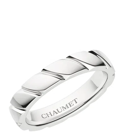Chaumet Platinum Torsade De  Wedding Ring In Metallic