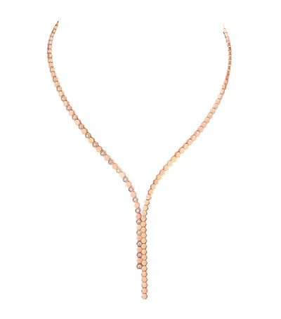Chaumet Rose Gold And Diamond Bee My Love Asymmetric Necklace