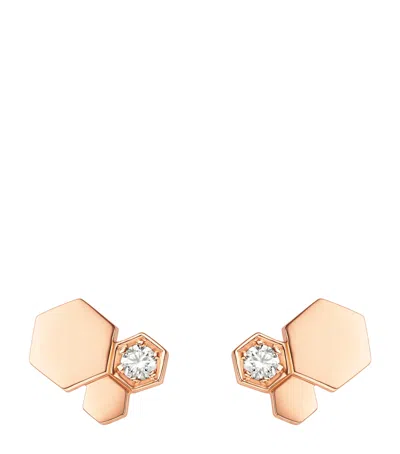 Chaumet Rose Gold And Diamond Bee My Love Earrings