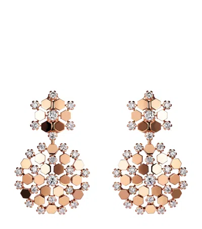Chaumet Rose Gold And Diamond Bee My Love Earrings