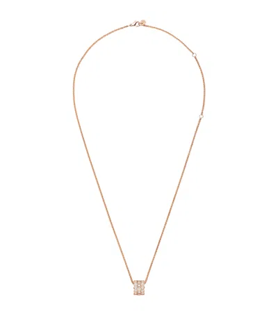 Chaumet Rose Gold And Diamond Bee My Love Necklace In Gray