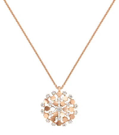 Chaumet Rose Gold And Diamond Bee My Love Pendant Necklace