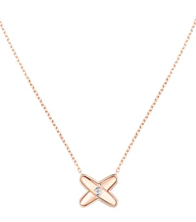 Chaumet Rose Gold And Diamond Jeux De Liens Pendant Necklace