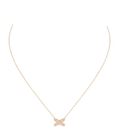 Chaumet Rose Gold And Diamond Jeux De Liens Pendant Necklace