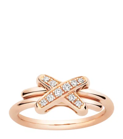 Chaumet Rose Gold And Diamond Jeux De Liens Ring