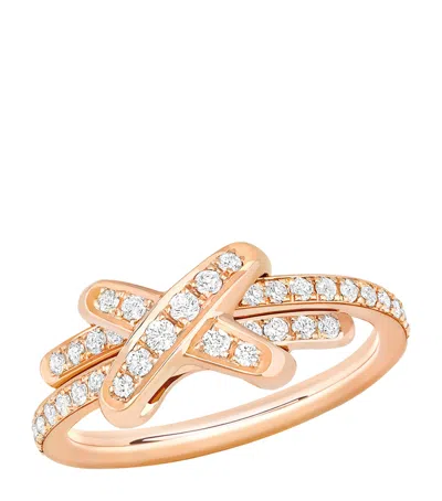 Chaumet Rose Gold And Diamond Jeux De Liens Ring