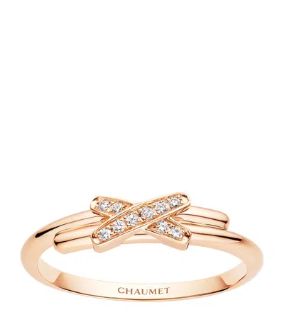 Chaumet Rose Gold And Diamond Jeux De Liens Ring