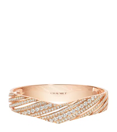 Chaumet Rose Gold And Diamond Joséphine Aigrette Bangle