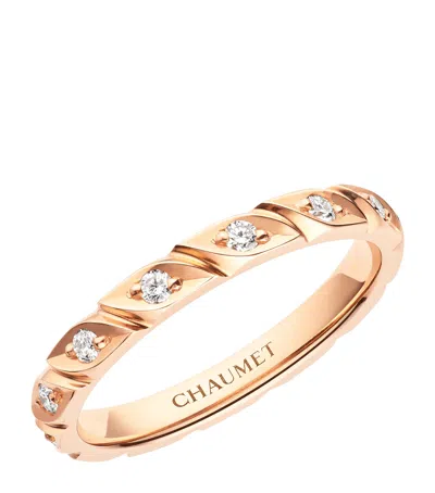 Chaumet Rose Gold And Diamond Torsade De  Wedding Band