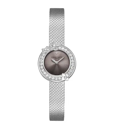 Chaumet Stainless Steel And Diamond Hortensia Watch In Metallic
