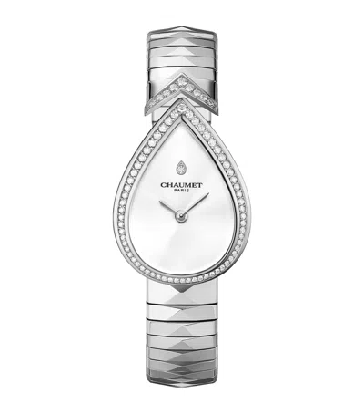 Chaumet Stainless Steel And Diamond Joséphine Aigrette Watch In Gray