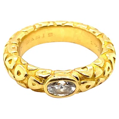 Pre-owned Chaumet Vintage  Diamond 18 Karat Yellow Gold Ring, Circa 1960