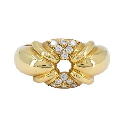 Pre-owned Chaumet Vintage  Paris 18k Gold Diamond Ring Original Box In Multi