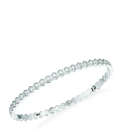 Chaumet White Gold And Diamond Bee My Love Bangle In Metallic