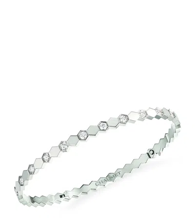 Chaumet White Gold And Diamond Bee My Love Bracelet In Metallic