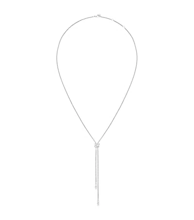 Chaumet White Gold And Diamond Bee De  Pendant Necklace In Metallic