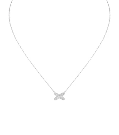 Chaumet White Gold And Diamond Jeux De Liens Pendant Necklace