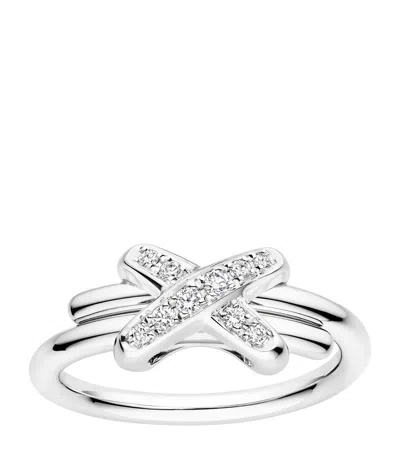 Chaumet White Gold And Diamond Jeux De Liens Ring In Metallic